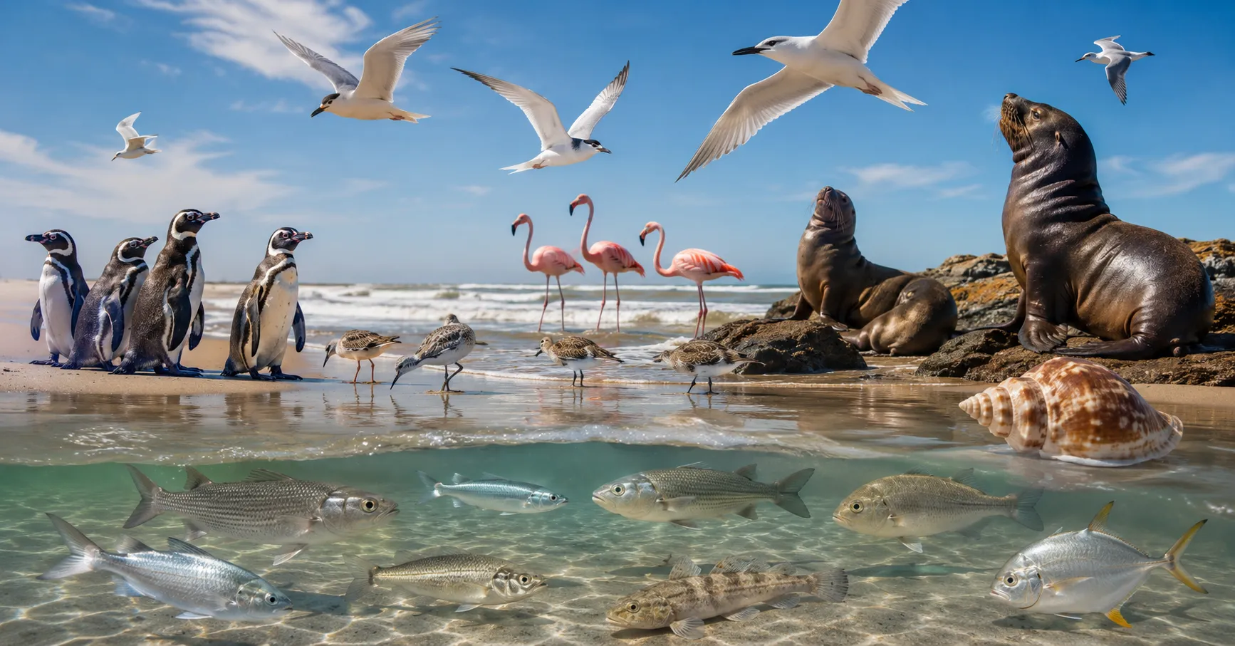 A diversidade da fauna marinha na Praia do Cassino